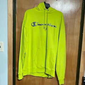 XL Neon Green Champion Hoodie